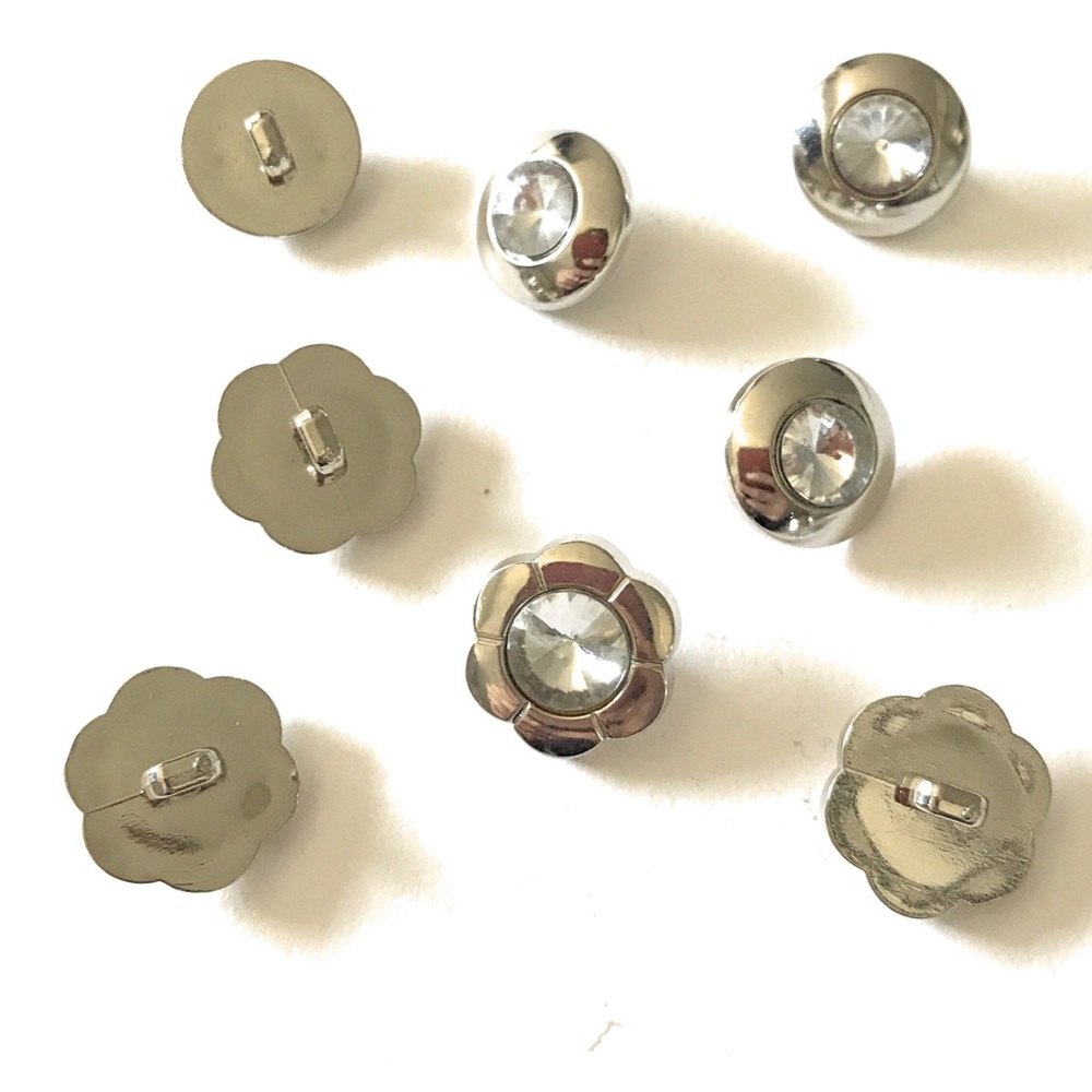 4 + 4 Rhinetone Buttons - NWOT - Picture 2 of 5